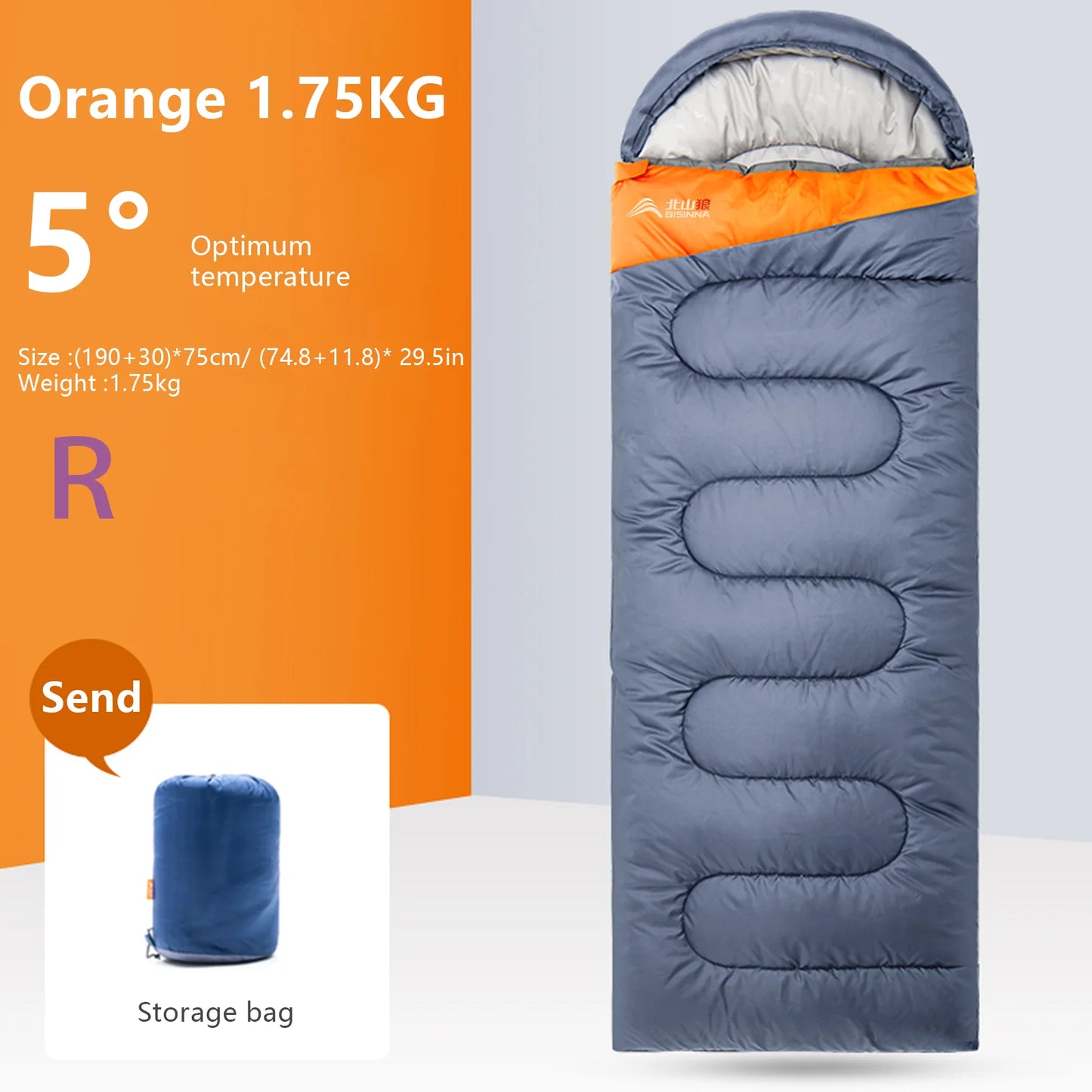 BISINNA Camping Sleeping Bag Ultralight Waterproof Warm Envelope Backpacking Sleeping Bags for Outdoor Traveling Hiking